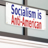 Socialisme is anti-Amerikaans Spandoek (Buitenkant Gebouw)