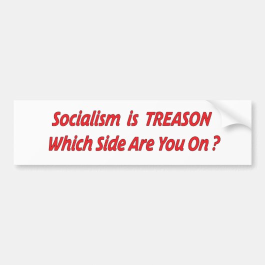 Socialisme is verraad bumpersticker (Voorkant)