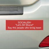 Socialisme Laten we delen, zeggen dat mensen het m Bumpersticker (Op auto)