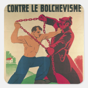 Socialisme tegen Bolsjevisme voor een vrije markt Vierkante Sticker