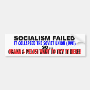 Socialisme VERNIETIGDE USSR, zodat Obama het hier Bumpersticker