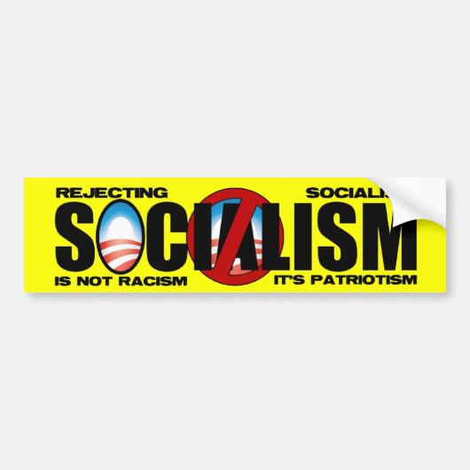 Socialisme verwerpen bumpersticker (Voorkant)