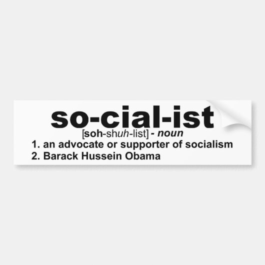 socialist bumpersticker (Voorkant)