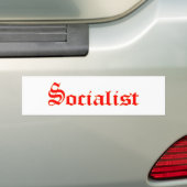 socialist bumpersticker (Op auto)