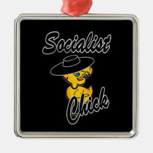 Socialist Chick #4 Metalen Ornament