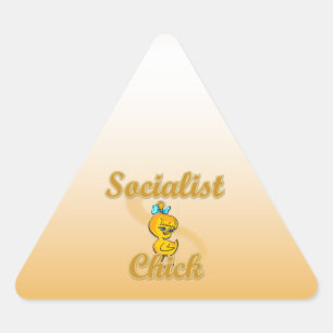 Socialist Chick Driehoek Sticker