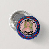 SOCIALISTISCHE CHICK RONDE BUTTON 3,2 CM (Voorkant /achterkant)