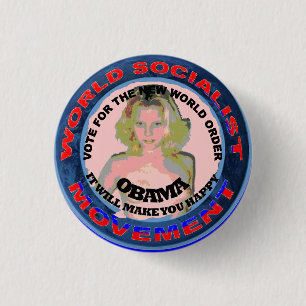 SOCIALISTISCHE CHICK RONDE BUTTON 3,2 CM