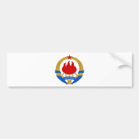 Socialistische Federale Republiek Joegoslavië Embl Bumpersticker (Voorkant)