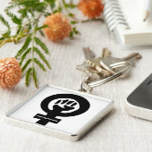 socialistische feminist sleutelhanger (Zijkant)