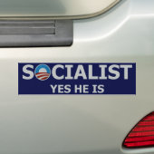 Socialistische Obama-Bumpersticker Bumpersticker (Op auto)