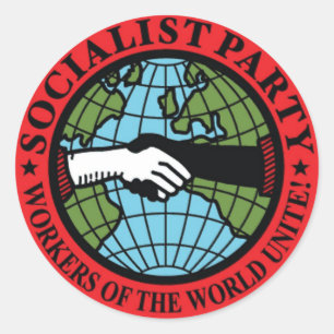 SOCIALISTISCHE PARTIJ DE V.S. RONDE STICKER