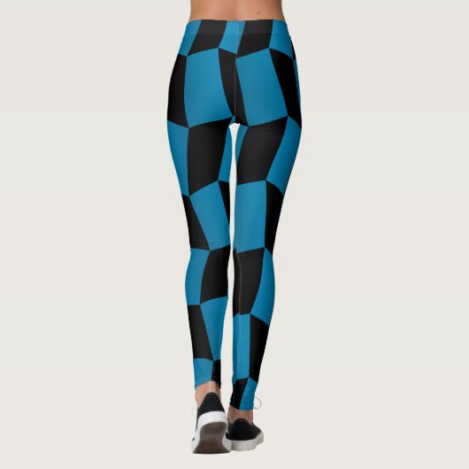 Socialite Blue Harlequin Pattern Leggings (Achterkant)
