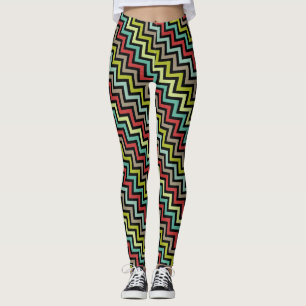 Socialite Colorful Chevron Pattern Leggings