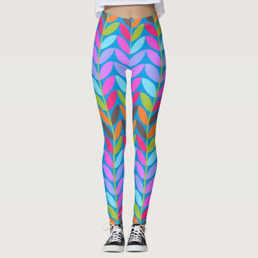 Socialite Summer Ivy Pattern Leggings (Voorkant)