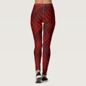 Socialite Wild Red Zig Zag Pattern Leggings (Achterkant)