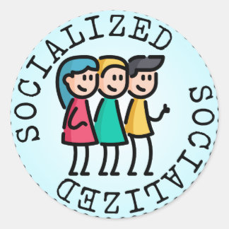 Socialized (Adulting Merit Badge) Ronde Sticker