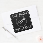 Sociedade Dos Ateus Vierkante Sticker (Envelop)