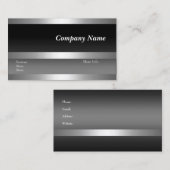 Société carte de visite Black Silver White (Devant / Derrière)