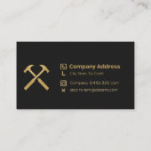 Société de construction | Carte de visite moderne (Dos)