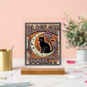 Société du chat noir Chat noir Art vectoriel vinta (Mariage)