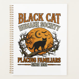 Société humanitaire du chat noir Halloween pleine 