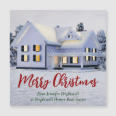 Société immobilière Carte magnétique de Noël d'hiv (Devant)
