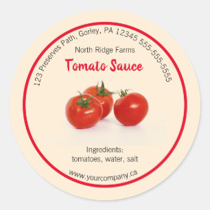Société modifiable Tomato Preserve Étiquette