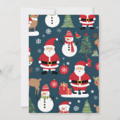 Société Noël fête Invitation cerf père Noël (Dos)