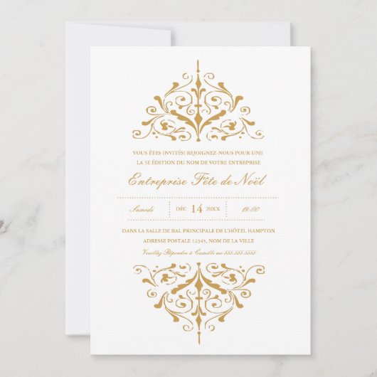 Société or Invitation fête de Noël (Devant)