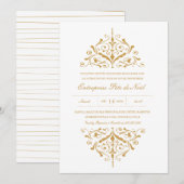 Société or Invitation fête de Noël (Devant / Derrière)