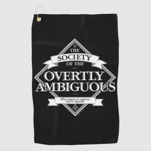 Sociëteit van de Overtuigend Dubbelzinnige Golfhanddoek (Voorkant)
