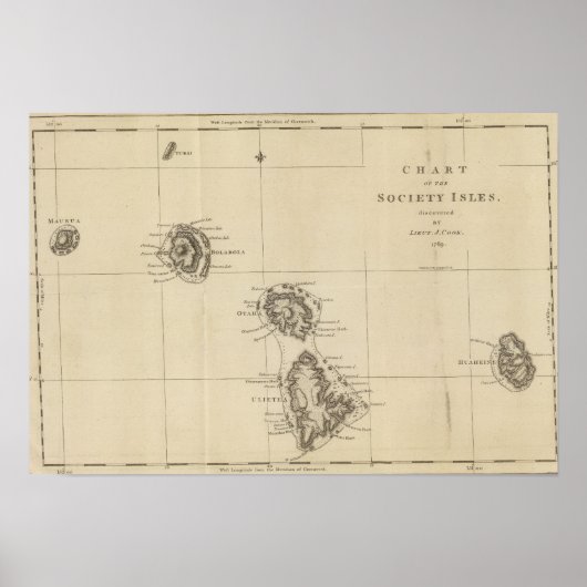 Society Isles, Tahiti Poster (Voorkant)