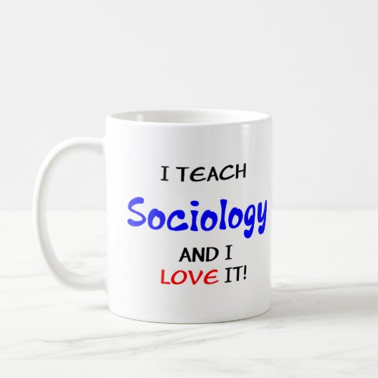 sociologieonderricht en liefde koffiemok (Links)