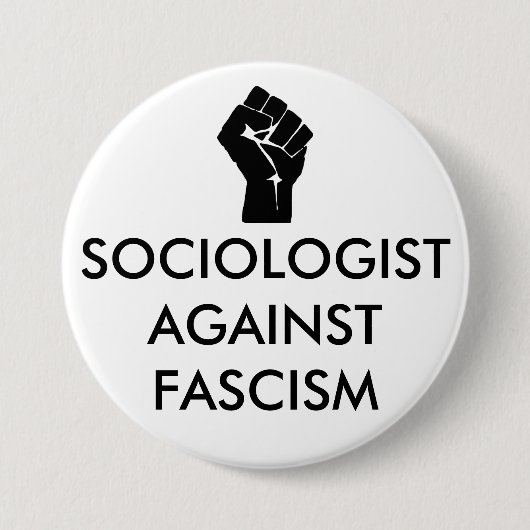 Socioloog tegen fascisme ronde button 7,6 cm (Voorkant)