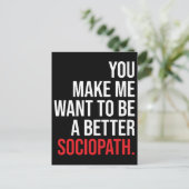 Sociopath, Humor Briefkaart (Staand voorkant)