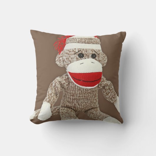 sock aap kussen (Voorkant)
