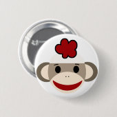 sock aap ronde button 5,7 cm (Voorkant /achterkant)