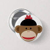 sock aap ronde button 5,7 cm (Voorkant /achterkant)
