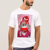 Sock-apen voor de 'Cure DamesMicro' T-shirt (Voorkant)