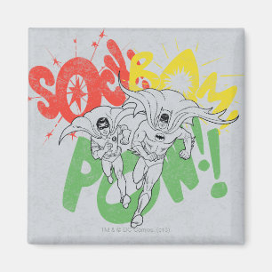 SOCK BAM POW Batman en Robin Magneet