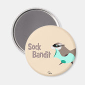 Sock Bandit Funny Ferret Magnet Magneet (Voorkant / Achterkant)