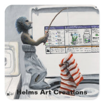 Sock Crimineel Gevist Misdaad Fantasy Art Stickers