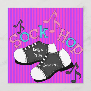 Sock Hop 50-feesten Kaart