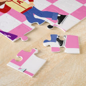 Sock Hop Diner Retro Fun  Cartoon Art Legpuzzel (Zijkant)