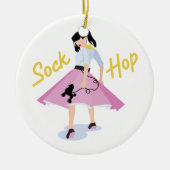 Sock Hop Keramisch Ornament (Voorkant)