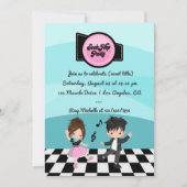 Sock Hop Party Kaart (Voorkant)