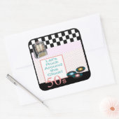 Sock Hop Vierkante Sticker (Envelop)
