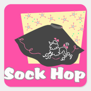 Sock Hop Vierkante Sticker