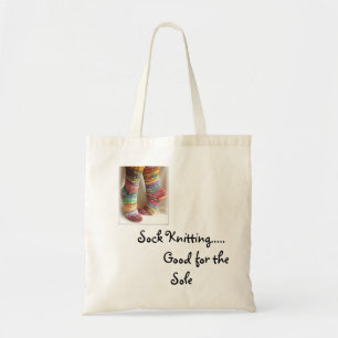 Sock Knitting Tote Bag